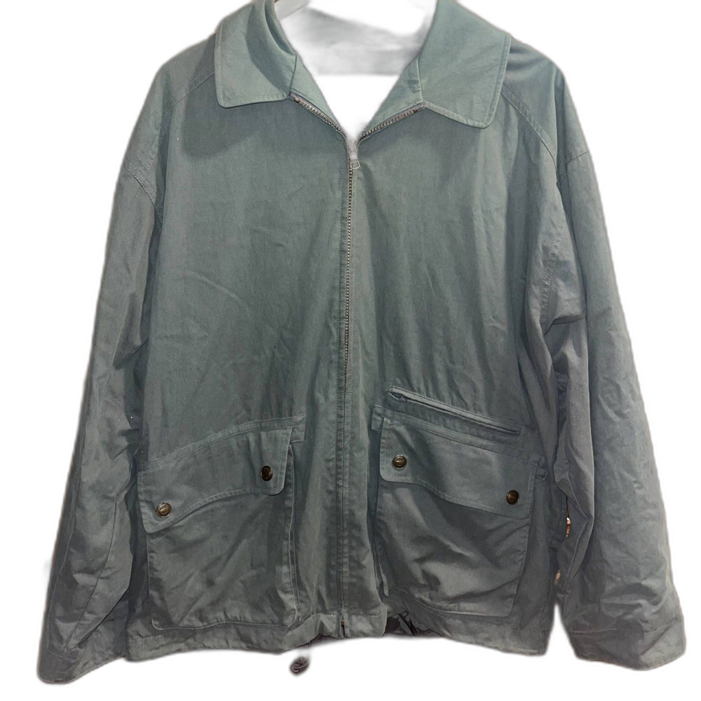 London Fog Travelers Jacket Olive Green Khak ease Pockets Trench Coat Women's L